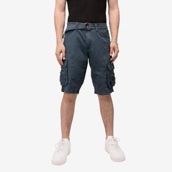 X RAY Men's Belted 12.5" Inseam Knee Length Cargo Shorts