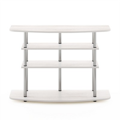 Modern White Oak 4-Tier TV Stand for Up to 50" TVs