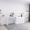 Okak Modern Vanity Desk Extended Desktop, Dresser Cabinet, Makeup Vanity with Drawers without Mirror for Bedroom,Makeup Room, White - 4 of 4