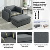 KTMBDW Accent Chair with Ottoman Set, Modern Upholstered Soft Single Sofa with Footstool for Living Room, Bedroom, Reading Room, Guestroom - 3 of 4