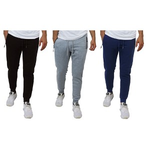 Galaxy Pro Star Men's Slim Fit Fleece Lined Joggers-3 Pack - 1 of 3