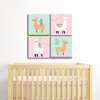 Big Dot of Happiness Whole Llama Fun - Kids Room, Nursery Decor and Home Decor - 11 x 11 inches Nursery Wall Art - Set of 4 Prints for baby's room - 2 of 4