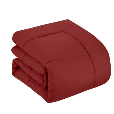 Twin XL Red Down Alternative Microfiber Bed in a Bag Set