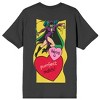 Batman A Perfect Match Crew Neck Short Sleeve Charcoal Women's T-shirt - 3 of 4