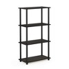 Furinno 4-Tier Ladder Decorative Bookshelf Open Multipurpose Shelf Display Rack Bathroom Kitchen Entryway Storage Shelves,Espresso/Black - 4 of 4