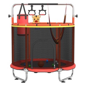 Huxxion 60" Trampoline for Kids, 5FT Mini Indoor and Outdoor Toddler Trampoline with Net - 1 of 4