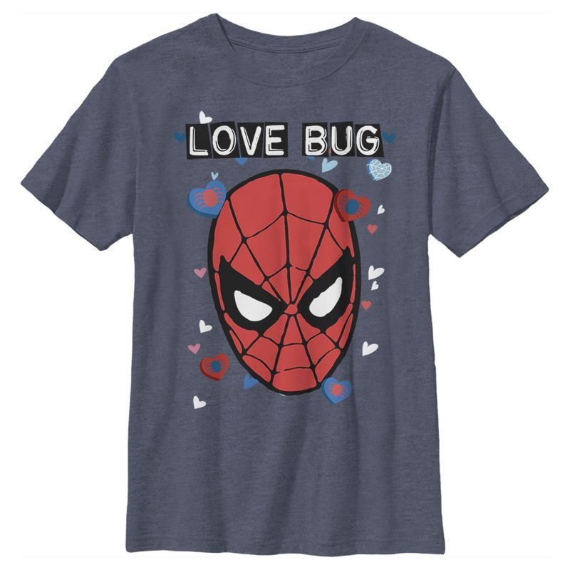 Boy's Marvel Spider-Man Candy Heart Love Bug T-Shirt, 1 of 4