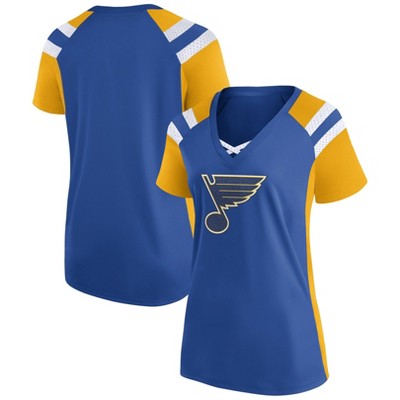 NHL St. Louis Blues Women's White Long Sleeve T-Shirt with Waist