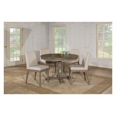 5pc Clarion Five Round Dining Set With, Distressed Round Dining Table Set