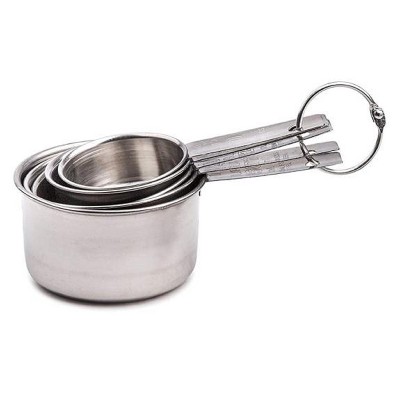 YBM Home 5-Piece Stainless Steel Stackable Measuring Cups, Measurement Dry or Liquid Ingredients, For Cooking & Baking