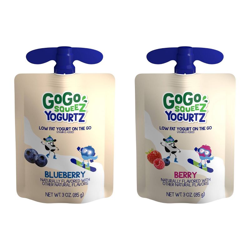 GoGo squeeZ Kids&#39; YogurtZ, Variety Blueberry/Berry - 30oz/10ct, 5 of 15