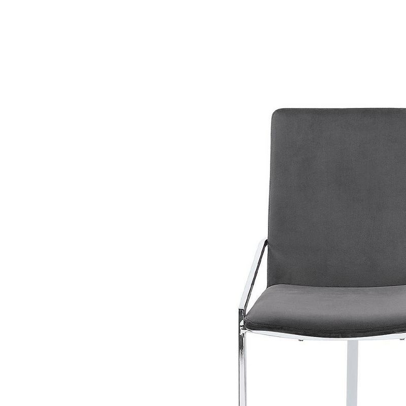 20&#34; Zlatan Accent Chair Gray Velvet Chrome Finish - Acme Furniture, 2 of 9