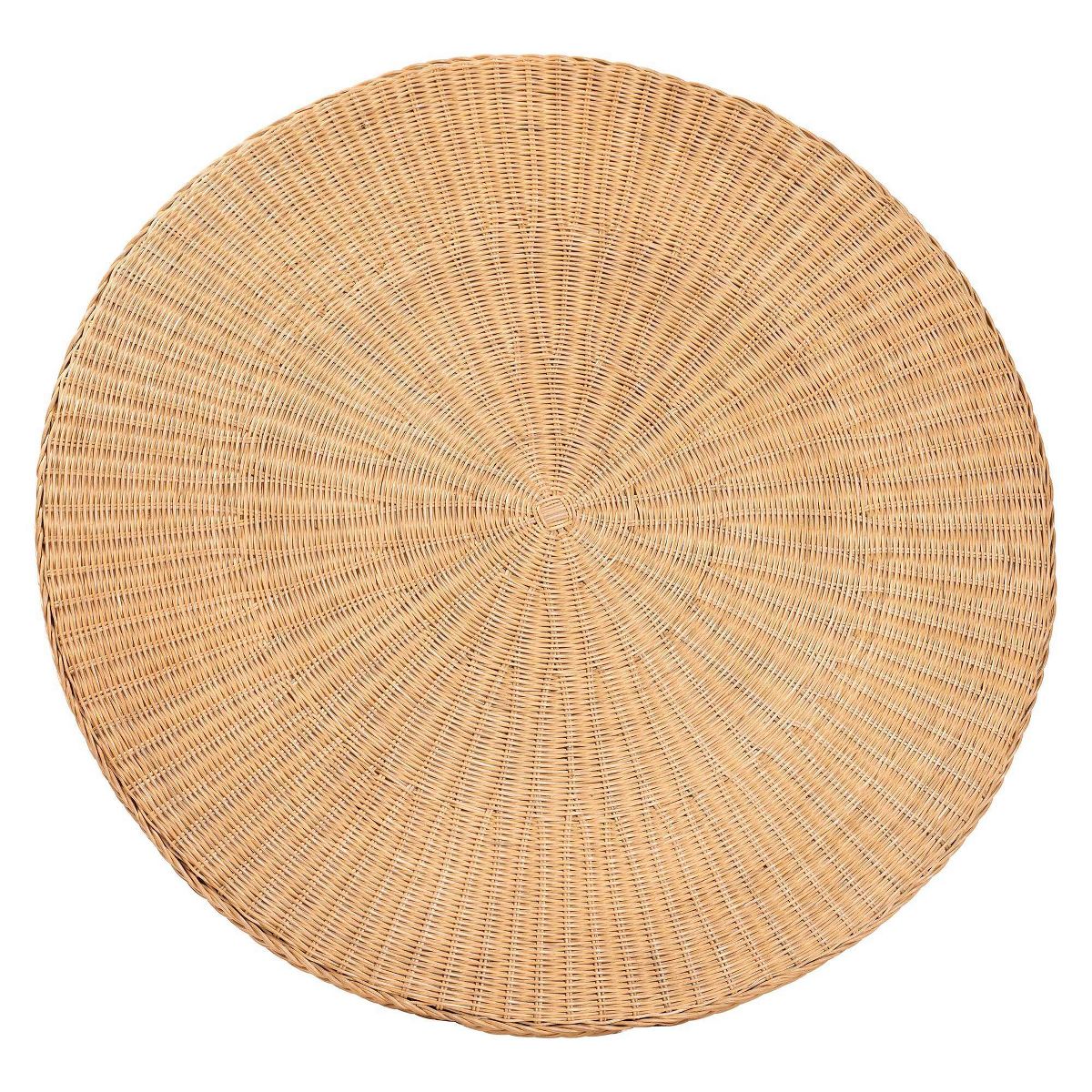 bali & pari Farrow Bohemian Braided Rattan Dining Table Light Honey - thumbnail 6