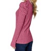 Women's Ribbed Mock Neck Top With Puff Sleeves - Basic Bae - 3 of 4