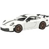 2025 Porsche 911 GT3 (992.2) Grand Prix White with Carbon Stripe 1/64 Diecast Model Car by Paragon Models - 2 of 4