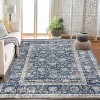 Area Rug for Living Room, Machine Washable Boho Rug for Bedroom, Low Pile Lightweight Thin Floral Vintage Distress Print Pattern Carpet - 2 of 4