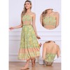 INSPIRE CHIC Women's Summer Spaghetti Strap A-Line Flowy Smocked Midi Boho Floral Sundresses - 2 of 4