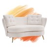 NicBex 64.2 Inch Loveseat,Modern Polyester Fiber Loveseat Sofa with Golden Metal Legs,Club 2-Seater Couch for Living Room,Apartment - 2 of 4