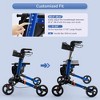 Topteng Four Wheel Walker Rollator with Adjustable Seat - 3 of 4