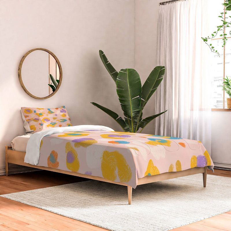 Deny Designs SunLee Spring Leopard Comforter Bedding Set Green, 2 of 5