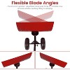 29" Wheeled Snow Shovel for Driveway Adjustable Height & 5-Angle Blade with Ergonomic Handle - 2 of 4