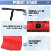 Snow Shovel with Wheels, 29.1" W x 19.3" H Snow Pusher for Driveway, Snow Pusher Shovel with Adjustable Angle & Height Handle for Pavement - 2 of 4