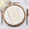 Saro Lifestyle Jacquard Floral Blossom Table Napkin (Set of 4), 20", Off-White - 4 of 4