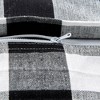 2pk 20"x20" Oversize Buffalo Check Square Throw Pillow Covers Black/White - Design Imports: Cotton, Machine Washable - 2 of 4