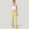 Anna-Kaci Active Women's Wide Leg Lounge Pants with Fold Over Waistband and Adjustable Drawstring Hem - 2 of 4