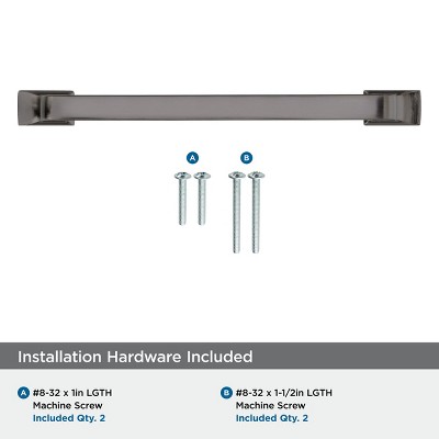 Graphite Steel 7-Inch Modern Industrial Cabinet Pull