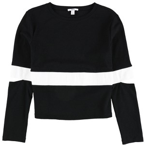 bar III Womens Slit Elbow Basic T-Shirt - 1 of 2
