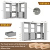 Aheaplus Set of 3 Freestanding Corner Closet System, 92'' Space-saving Closet Organizer with Drawers and Hanging Rods - 3 of 4