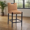Meridian Furniture,Aimee Cognac Vegan Leather Counter Stool - 2 of 4