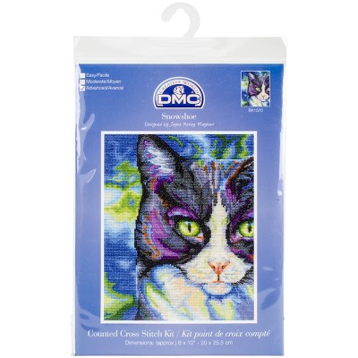 DMC Counted Cross Stitch Kit 8"X10"-Snowshoe (14 Count)