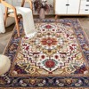 Kumasinova Vintage Boho Area Rug, Washable Rug with Floral Pattern, Faux Cashmere Living Room Rug, Non-Slip Rugs, Stain-Resistant Door Mat - 4 of 4