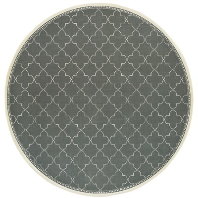 Oriental Weavers Marina 6025L Grey/ Ivory Indoor/Outdoor Area Rug - 7'10" Round