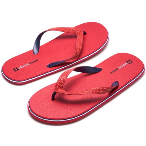 Alpine Swiss Men’s Flip Flops Lightweight Eva Sandals Red 7 M Us : Target