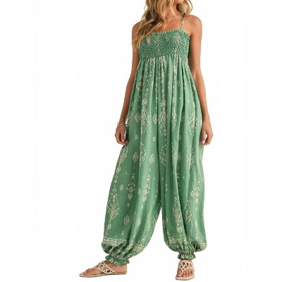 Women's Printed Balloon Bottom Jumpsuit - Klesis