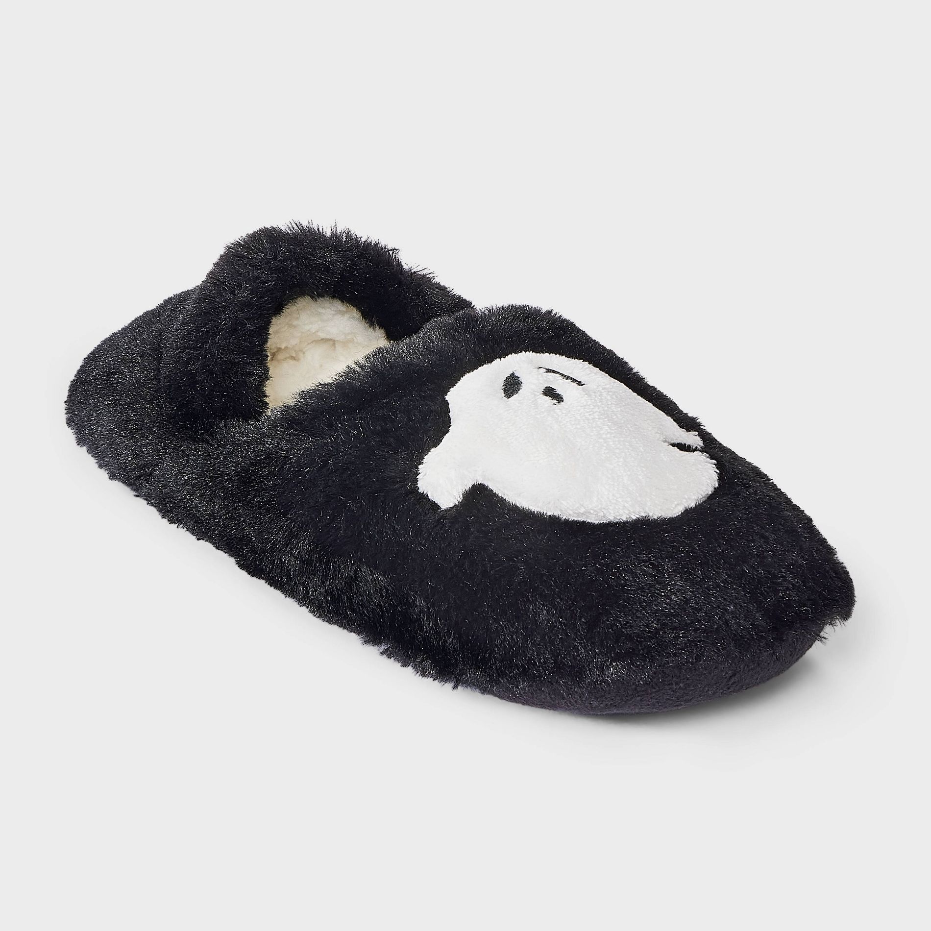 Women's Halloween Ghost Faux Fur Slipper Socks with Grippers - Hyde & EEK! Boutique™