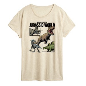 Men's - Jurassic Park - Welcome To Jurassic World Dino Short Sleeve Graphic T-Shirt - 1 of 4