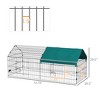Akoasm 73 Inch Small Playpen & Yard Fence with Roof For Rabbits, Chicken And Chinchillas Indoor & Outdoor-Green - 2 of 4