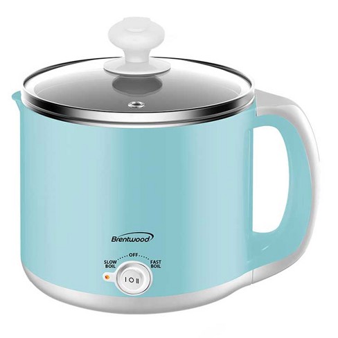 Brentwood Stainless Steel 1.6 Quart Electric Hot Pot Cooker And Food  Steamer In Blue : Target