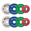 Weight Plate Set, 2 Inch Rubber Coated Grip Plate for Barbell, Cast Steel Bumper Weight Plate for Strength Training Weightlifting - 2 of 4