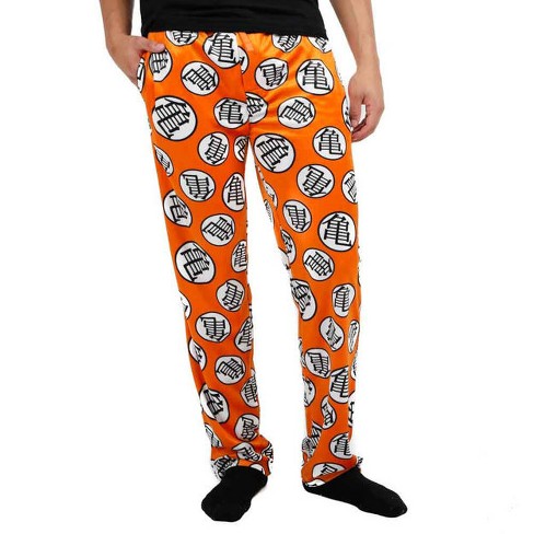 Dragon Ball Z Anime All Over Print Men's Orange Sleep Pajama Pants-m ...