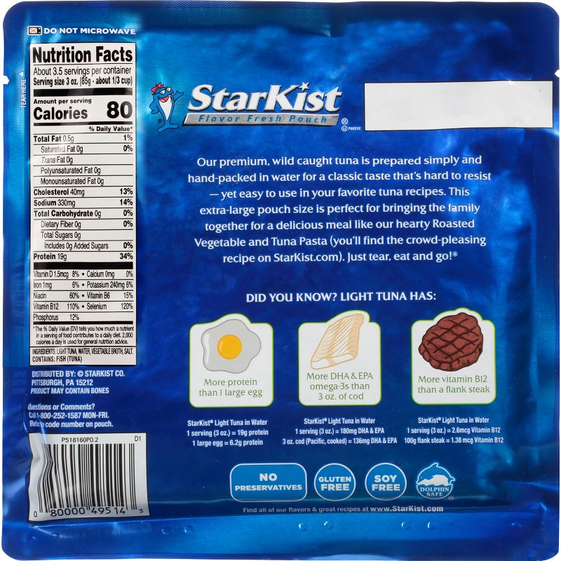 StarKist Chunk Light Tuna in Water - 11oz, 2 of 4