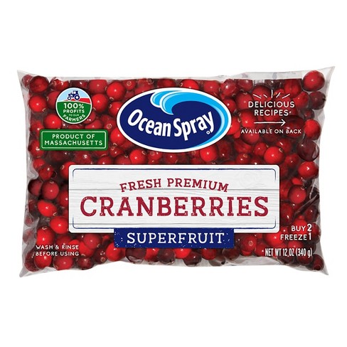 Ocean Spray Fresh Cranberries 12oz Bag Target