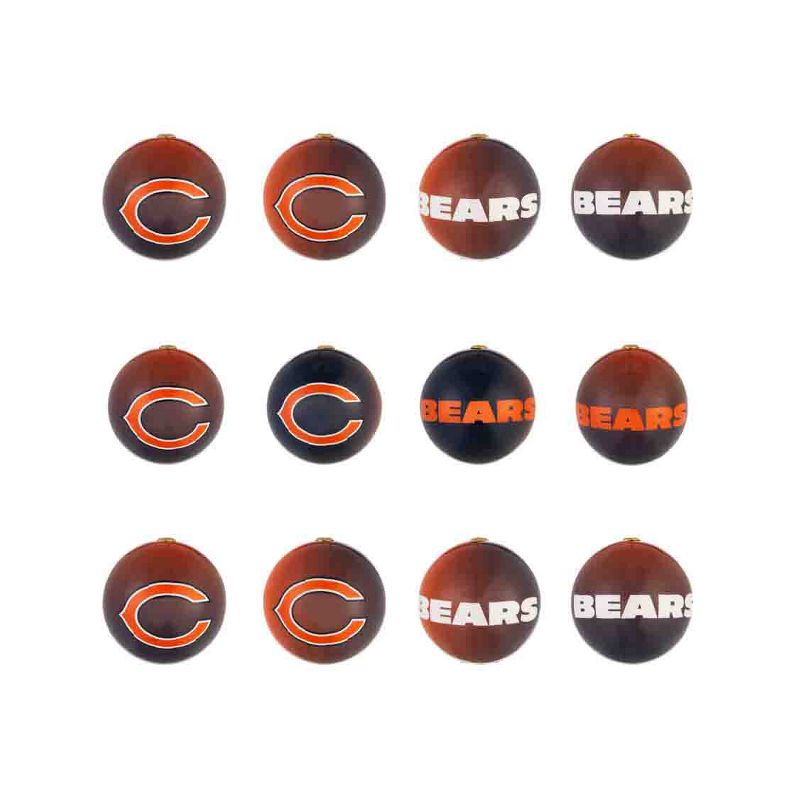 Evergreen Holiday Ball Ornaments, Set of 12, Chicago Bears, 1 of 5