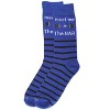 Memoi Men's Meet Me at the Bar Bamboo Blend Novelty Crew Sock Royal Blue 10-13 - 3 of 4