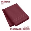Mellanni 1800 Pillowcase Set 2 pc Set of 2 Standard Size Burgundy - 2 of 4