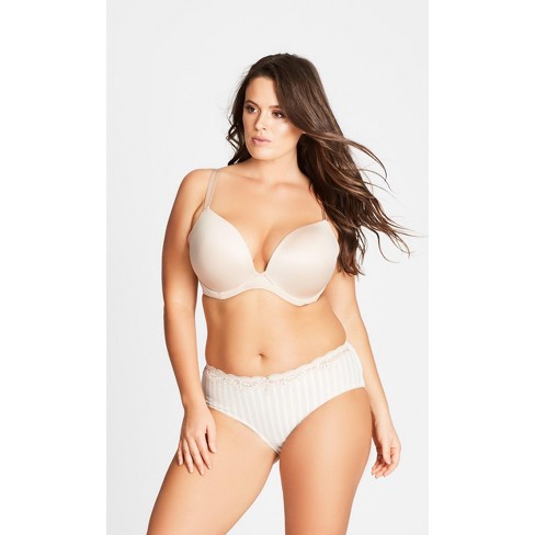 City Chic | Women's Plus Size Adore Push Up Bra - Latte - 46b : Target